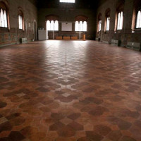 Il pavimento del salone di Palazzo Gotico