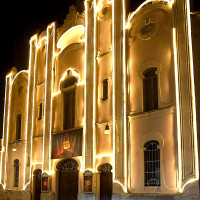 Il Teatro dei Filodrammatici di notte - foto Mauro Del Papa